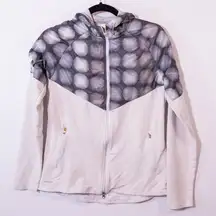 Nike Women's Dri-Fit Running Athletic Work Out Full Zip Hooded Track Jacket Gray