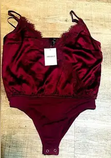 Gorgeous bodysuit size M forever 21 brand NEW * wine in color