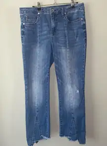 Seven 7 Cropped Uneven Hem Jeans