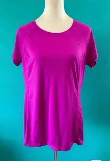Xersion bright purple slim fit workout athletic shirt in size large