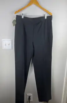 Eddie Bauer Women's Size 16 Black Stretch Cotton Pants NWT Side Zip Classic Fit