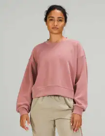 Lululemon Perfectly Oversized Cropped Crew *Softstreme™ Spiced Chai