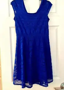 Blue Lace Summer Dress Juniors