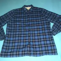 L.L. BEAN fleece lined button up long sleeve flannel cozy shacket NEW size S
