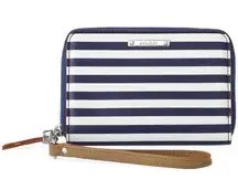 Stella & Dot Chelsea Tech Wallet Navy and White Striped