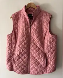 NEW!! Van Heusen Light Pink Quilted Vest Zip Up Jacket