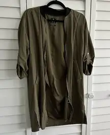 Women's Olive Green Trench Jacket by Atmosphere