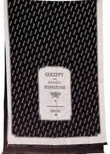 Limited edition  Authentic Hypnotism Black and White Reversible Scarf