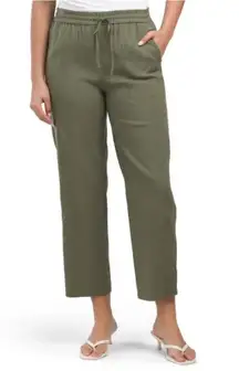 THEORY Fern Linen Blend Cortland Pants. Size L. MSRP $245 