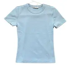 ZARA NWT  Ribbed T-shirt, Size: M, color: light blue