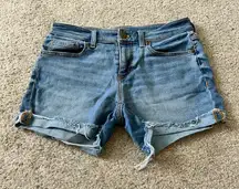 Vineyard‎ Vines Denim Jean Shorts Women's Size 2 Light Wash Frayed Raw Hem