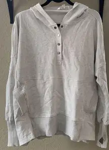 Boutique Bucket List Heather grey snap hoodie