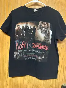 Korn & Rob Zombie - “Return Of The Dreads” Tour 2016 - Black Shirt - Size Medium