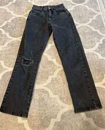 Cotton on stretch straight leg denim jean size 2 charcoal wash