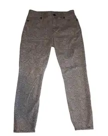 Gray Floral Print Jeans Size 27 4P Modern Skinny Ankle Loft Stretch Fairy Whimsy