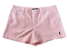 Ralph Lauren Sport Cotton Chino Shorts Sz‎ 10 Pink Low Rise Preppy Soft Girl