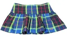 Vintage Women's Hollister Plaid Micro Mini Skirt Y2K Barbiecore Size 3 Pleated