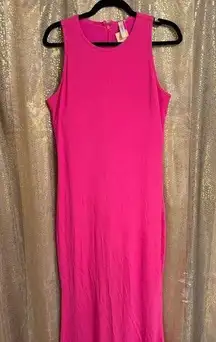 Popilush Hot Pink Ribbed Shapewear Crewneck Maxi Dress 4XL NWT