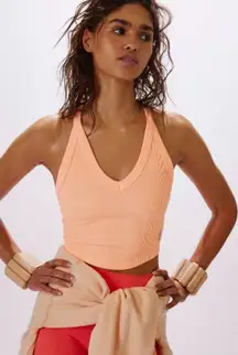 FP Movement All Clear V-Neck Cami Tank NWT size XL in Pastel Peach Free People