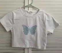 Diamanté Butterfly Tee