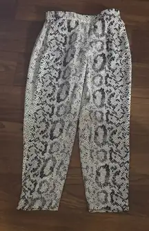 J.Crew Jamie Snakeskin Print Pants Stretch Waist Jogger