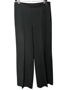 St John Essentials Exclusively For Nordstrom Black Dress Pant Satin Waist Size 8