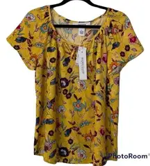 Workshop Republic Summer Yellow Floral Print Top