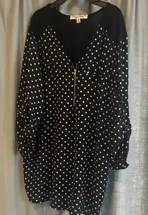Black Polka Dot flowy shirt