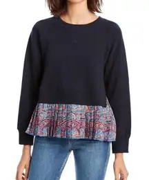 LINI by Bloomingdale’s Exclusive Claire Sweatshirt Mixed Media NWT Size Small