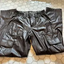 Leather Cargo Pants