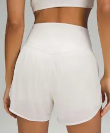 Lululemon Nulu & Mesh High Rise Athletic Lined Yoga Shorts Bone 10