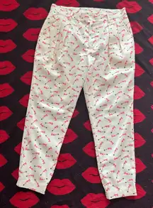 Barbie Japan lipstick pink white high waisted pants M
