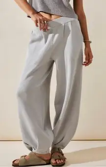 Free People Beach Freya Sweater Pants Grey Knit Barrel Balloon Jogger Size Small