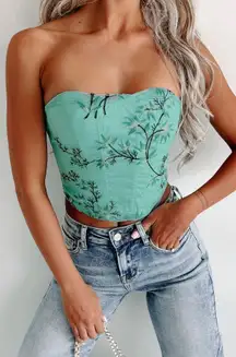 Aqua Corset Top