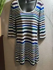 #101 Derek Hear Long sleeve striped shirt, dress size XL