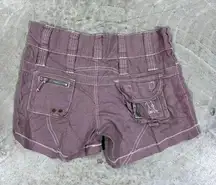 NEW PETE & GRETA by JOHNNY WAS PLUM CARGO SHORTS SZ 2