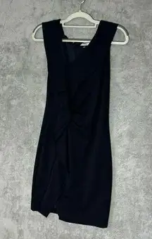 H by Halston LBD Black Ruffled Asymmetric Mini Cocktail Dress Size 2