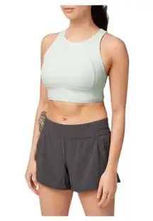 Lululemon Sports Bra Top Womens 8 Island Mist Green Set Challenger Athletic
