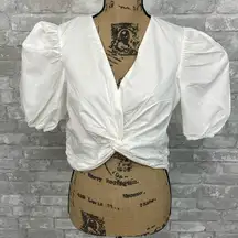 English Factory Front Twist Detail Top