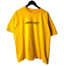 Vintage Ron Jon T Shirt Large L Yellow Graphic Tee