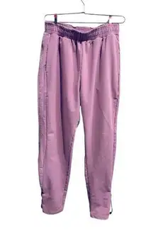 Gymshark Women's Lilac Track Pants Athletic Ankle Zip Size M