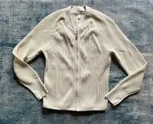 Lululemon Lightweight Ribbed Knit Jacket in Bone Size XS