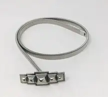 Silver Stretchy Serpentine Stretch Skinny Cinch Disco southwestern Art Deco Belt