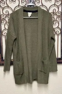 Ultra Flirt green knit sweater cardigan