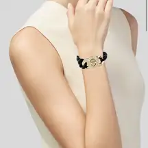 Marc Jacobs Black ‘Katie’ Turnlock Bracelet