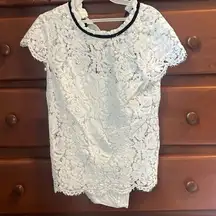 Business casual top lace with tie in the back