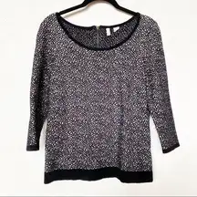 MOTH Speckled Chenille Crop Sleeve Sweater Top Size Small