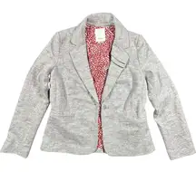 NWOT Anthropologie Elevenses Wool Blend Grey Cropped Blazer Size 6