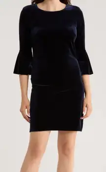Tommy Hilfiger Black Long Sleeve Dress velvet