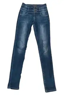 Refuge High Waist Super Skinny Button Fly Women’s Denim Jeans SZ 2